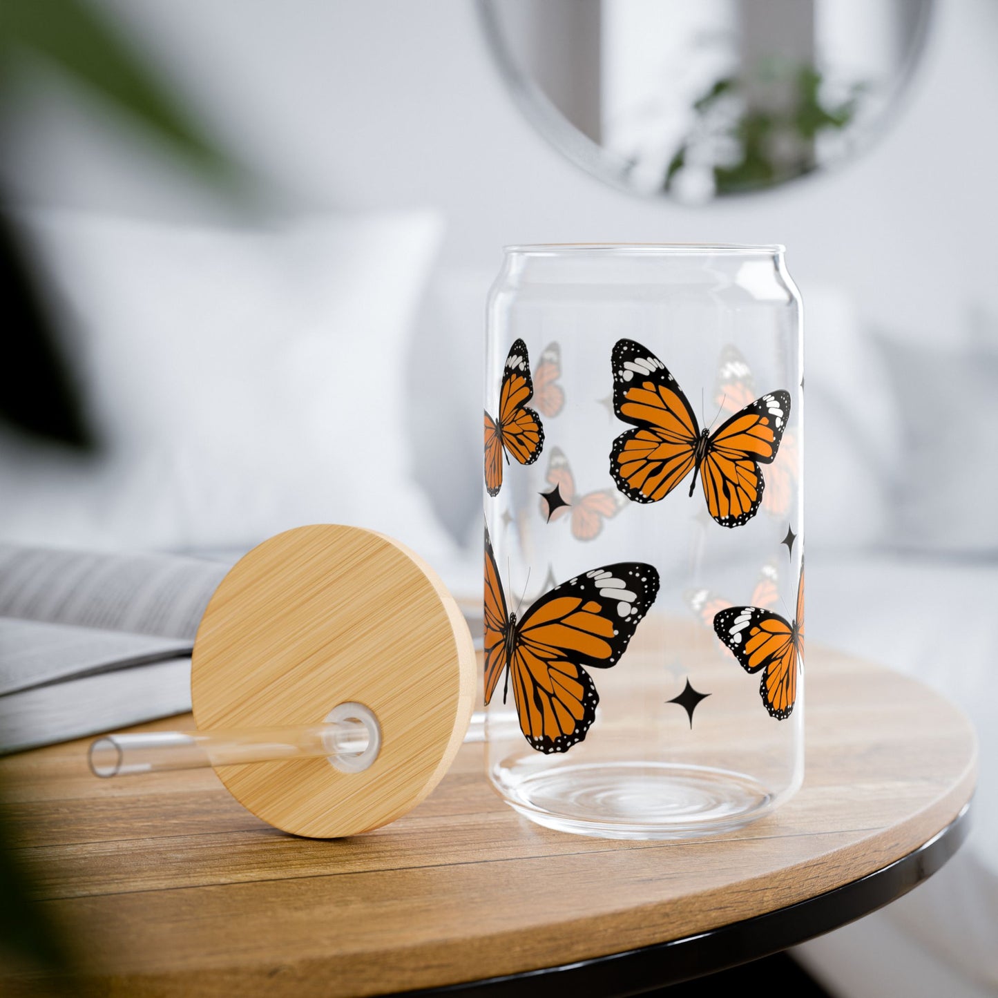 MONARCH | Transparent Sipper Glass, 16oz