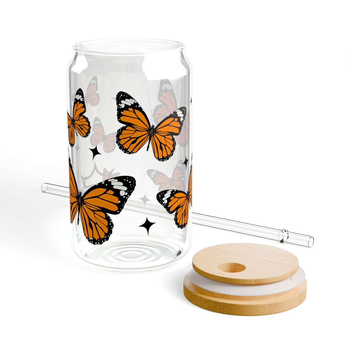 MONARCH | Transparent Sipper Glass, 16oz